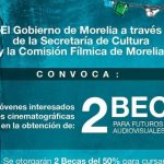 Está por cerrar la convocatoria de SeCultura Morelia para estudiar cine