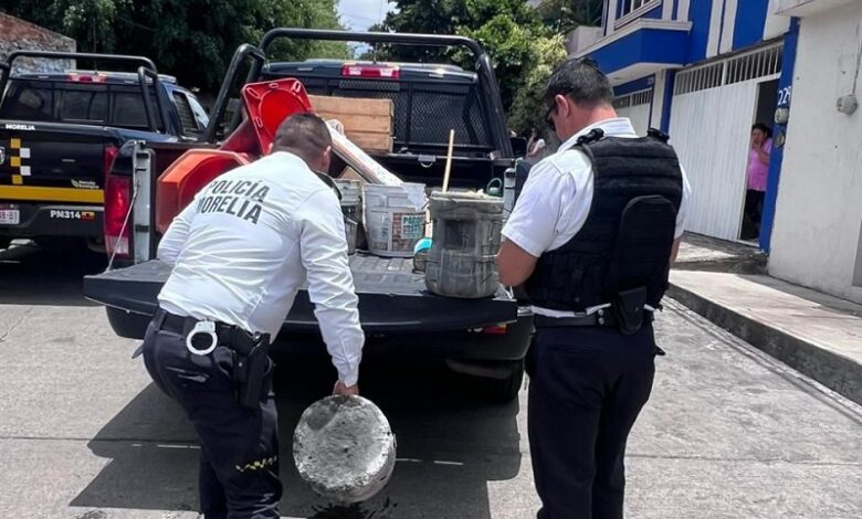 Policía Morelia retira obstáculos en colonia Buena Vista por mujer lesionada