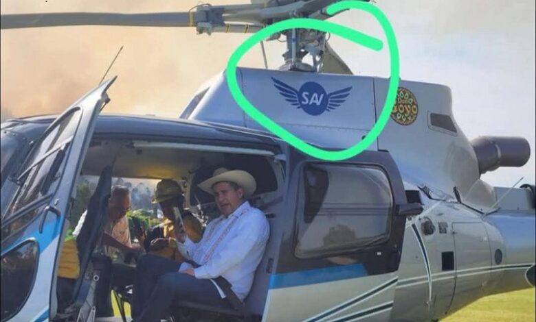 Helicóptero usado por alcalde de Uruapan pertenece a empresa investigada por la FGR