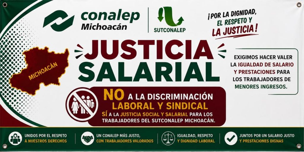 SUTCONALEP eleva la presión: trabajadores exigen que se cumplan prestaciones y acuerdos en Michoacán